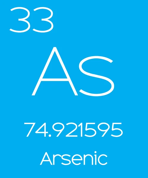 Informacyjny ilustracja okresowe elementu - arsen — Zdjęcie stockowe