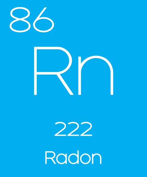 Informative Darstellung des periodischen Elements Radon — Stockfoto