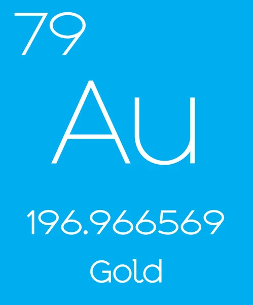 Informacyjny ilustracja okresowe elementu - złota — Zdjęcie stockowe