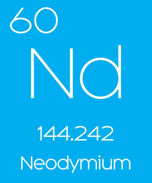 Informatieve illustratie van het periodieke Element - Neodymium — Stockfoto