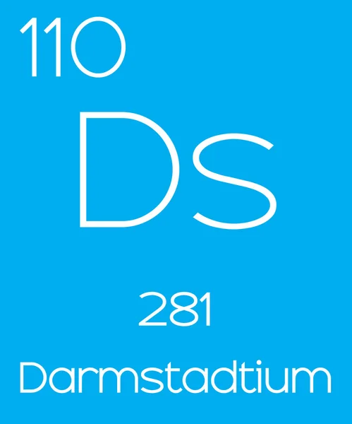 Informacyjny ilustracja okresowe elementu - Darmstadtium — Zdjęcie stockowe