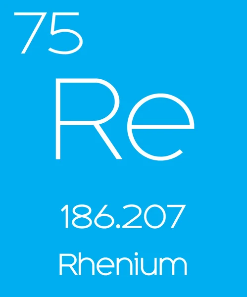 Ilustrasi Informatif Elemen Periodik - Rhenium — Stok Foto