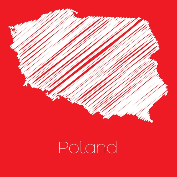 Mapa kraju wielkopolskie Polska — Zdjęcie stockowe