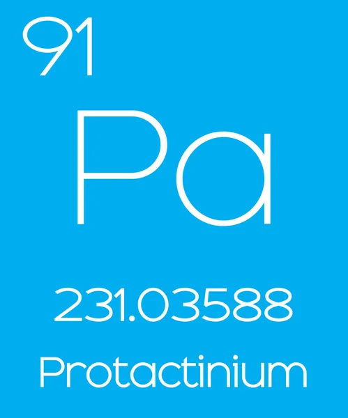 Informacyjny ilustracja okresowe elementu -: Protactinium — Zdjęcie stockowe