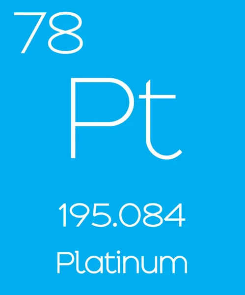 Informacyjny ilustracja okresowe elementu - Platyna — Zdjęcie stockowe