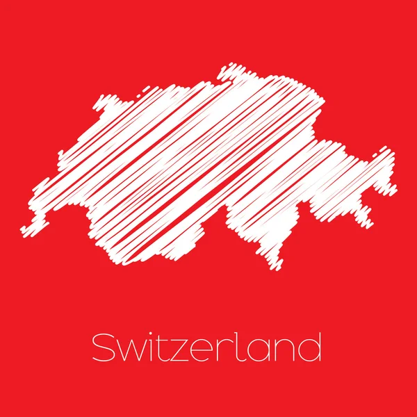 Mapa do país da Suíça Suíça — Fotografia de Stock