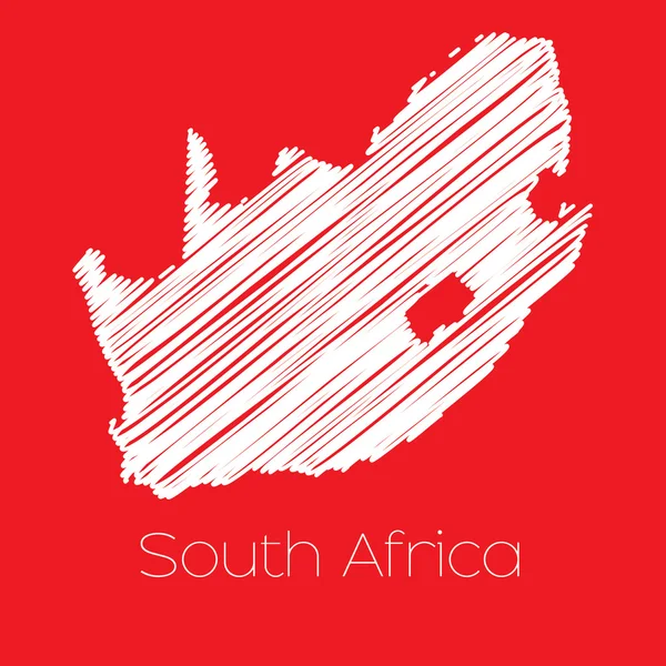 Mapa kraju, Republice Południowej Afryki Południowej Afryki — Zdjęcie stockowe