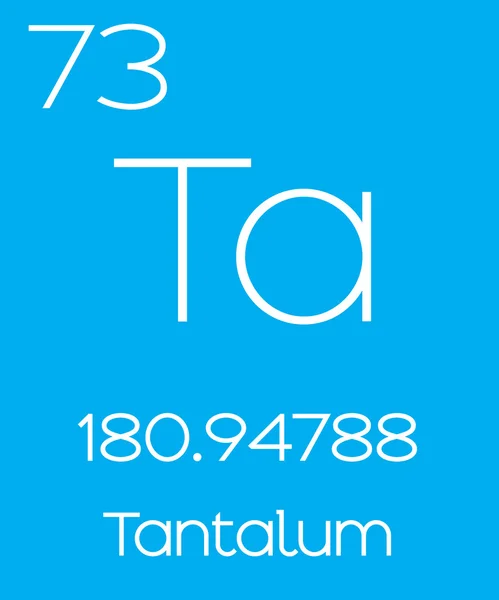 Informacyjny ilustracja okresowe elementu - tantalu — Zdjęcie stockowe