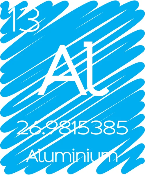 Informacyjny ilustracja okresowe elementu - Aluminium — Zdjęcie stockowe