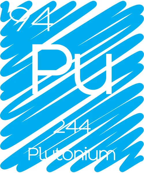 Illustration informative de l'élément périodique - Plutonium — Photo