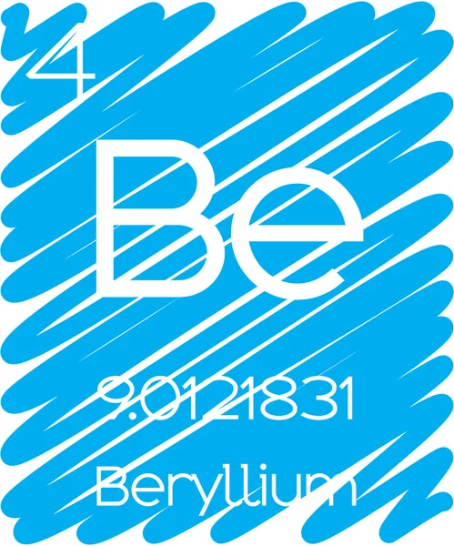 Illustration informative de l'élément périodique - Béryllium — Photo