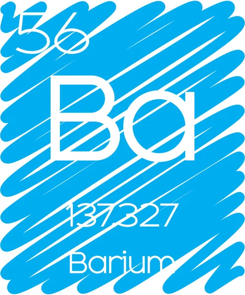 Illustration informative de l'élément périodique - Baryum — Photo