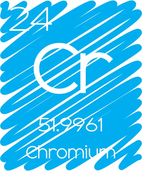 Informacyjny ilustracja okresowe elementu - chrom — Zdjęcie stockowe