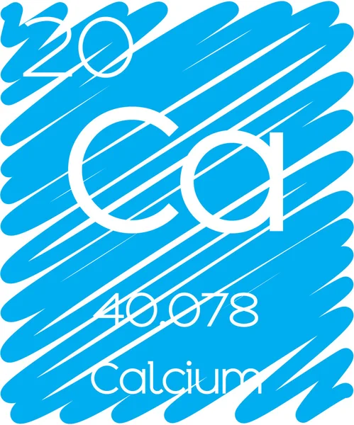 Illustration informative de l'élément périodique - Calcium — Photo