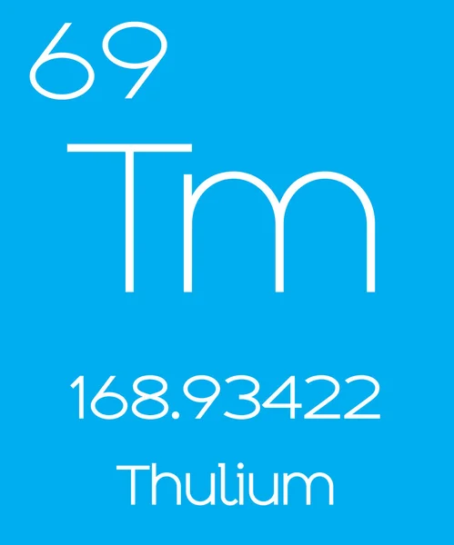 Ilustrasi Informatif Elemen Periodik - Thulium — Stok Foto