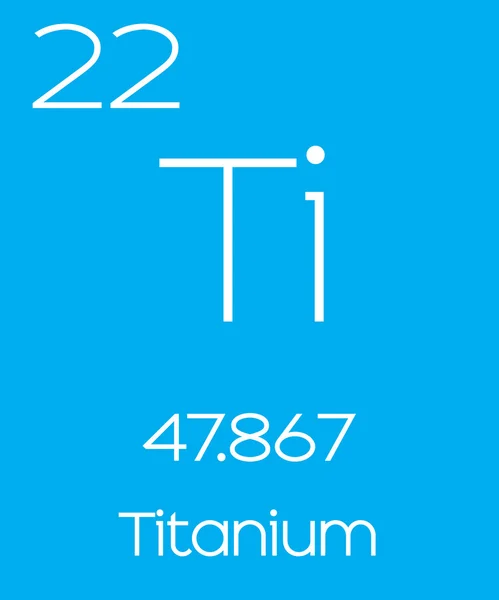 Ilustrasi Informatif Elemen Periodik - Titanium — Stok Foto