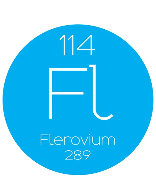 Informativní obrázek prvku periodické - Flerovium — Stock fotografie