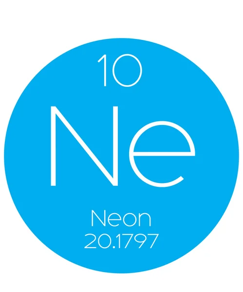Informatieve illustratie van het periodieke Element - Neon — Stockfoto