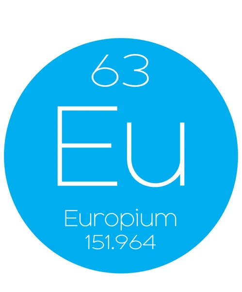Информационная иллюстрация периодического элемента - Europium — стоковое фото