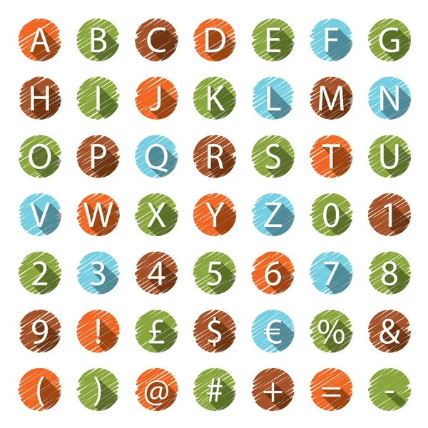 Alphabet Illustration with a Long Shadow — Stock Photo, Image