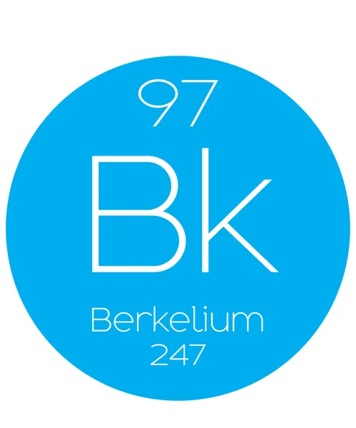 Ilustração informativa do elemento periódico - Berkelium — Fotografia de Stock