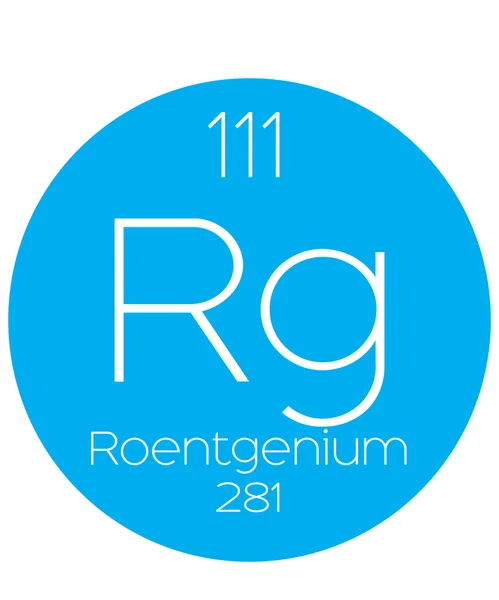 Informacyjny ilustracja okresowe elementu - Roentgen — Zdjęcie stockowe