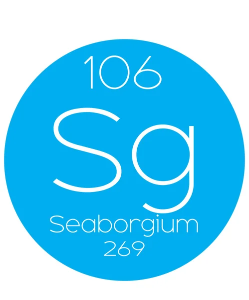 Dönemsel eleman - Seaborgium bilgilendirici çizimi — Stok fotoğraf