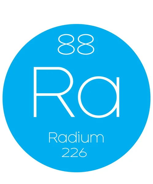 Illustration informative de l'élément périodique - Radium — Photo