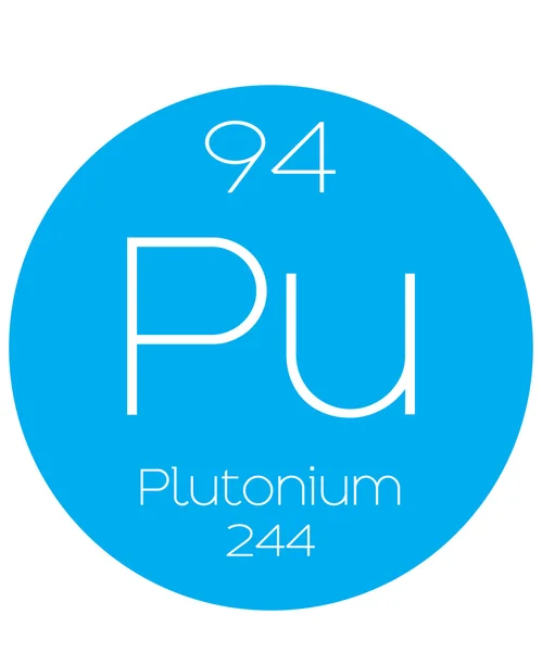 Informacyjny ilustracja okresowe elementu - pluton — Zdjęcie stockowe