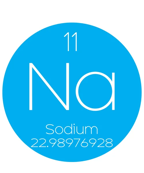 Informative Illustration des periodischen Elements Natrium — Stockfoto