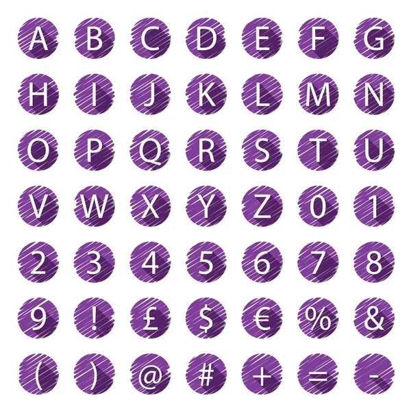 Illustration alphabet avec une ombre longue — Photo