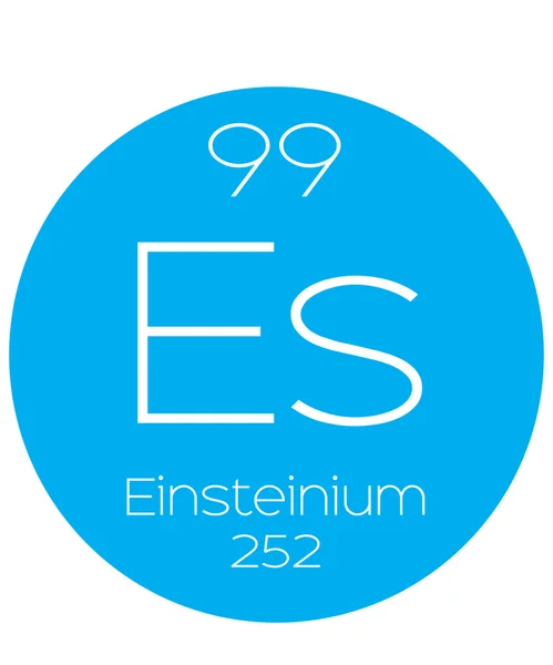 Informacyjny ilustracja okresowe elementu -: Einsteinium — Zdjęcie stockowe