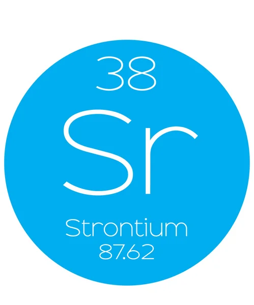 Illustration informative de l'élément périodique - Strontium — Photo