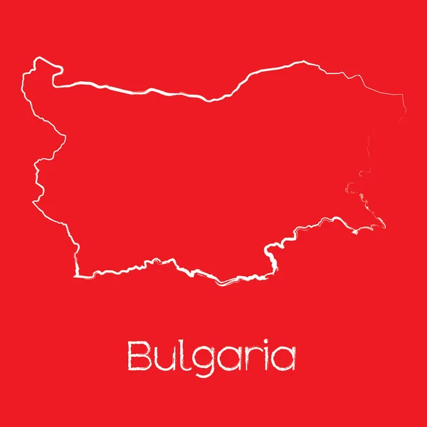 Mapa do país da Bulgária — Vetor de Stock