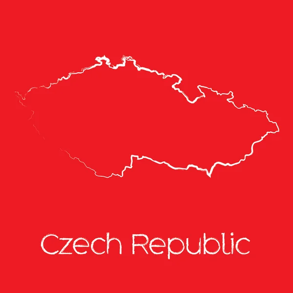 Map of the country of Czech Republic — Stock Vector