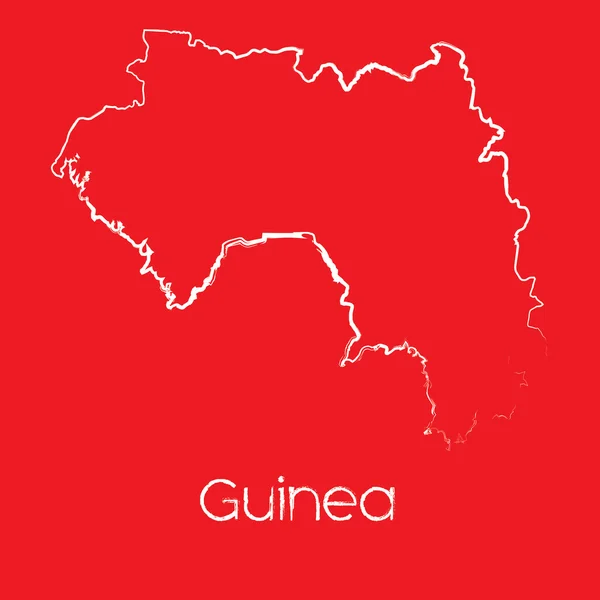 Map of the country of Guinea — Stock Vector