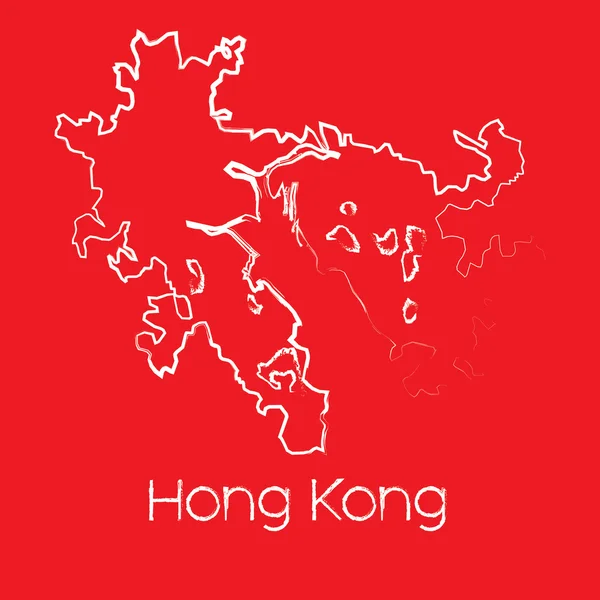 Map of the country of Hong Kong — Stock Vector