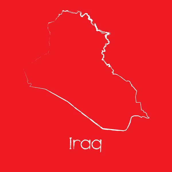 Mapa kraju, Irak — Wektor stockowy