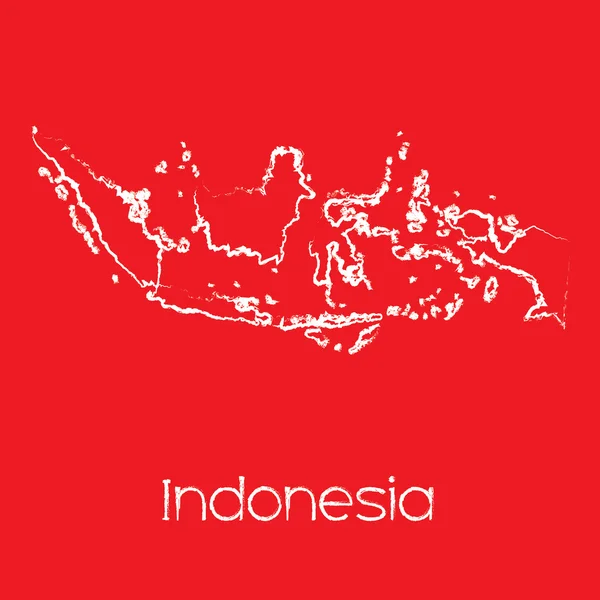 インドネシアの国の地図 — ストックベクタ