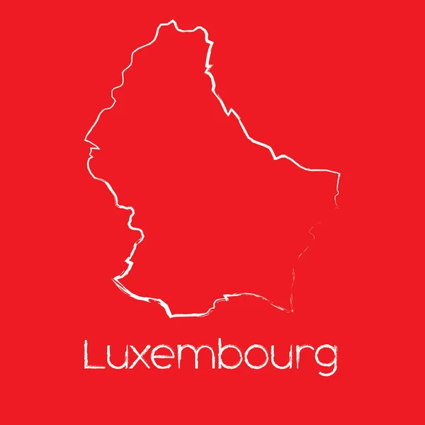 Kaart van het land van Luxemburg — Stockvector