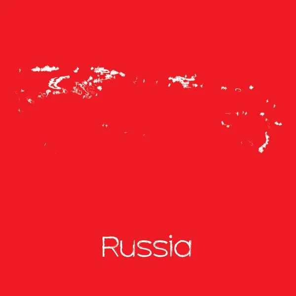 Mapa ze země Rusko — Stockový vektor