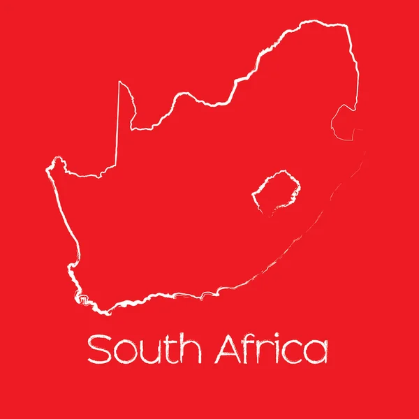 Mapa kraju, Republiki Południowej Afryki — Wektor stockowy