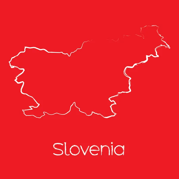 Mapa do país de Eslovênia — Vetor de Stock