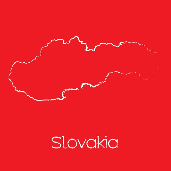 Map of the country of Slovakia — Stock Vector