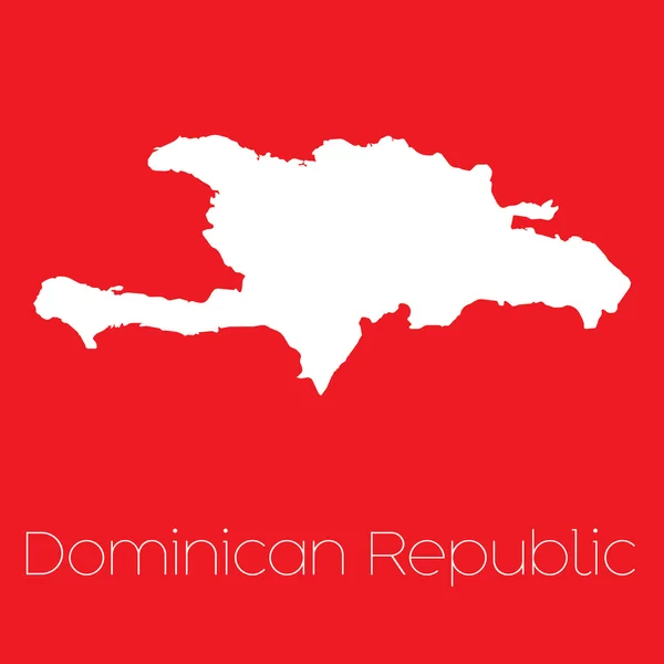 Mapa del país de República Dominicana — Archivo Imágenes Vectoriales