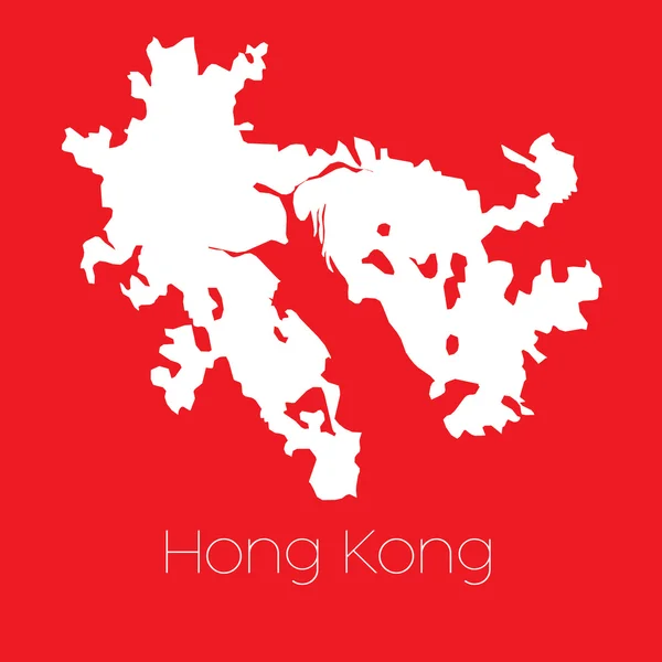 Hong 港国家的地图 — 图库矢量图片