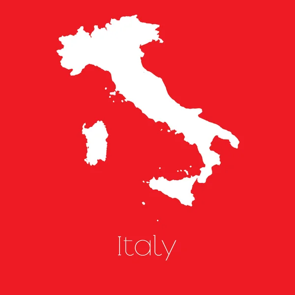 Mapa del país de Italia — Vector de stock