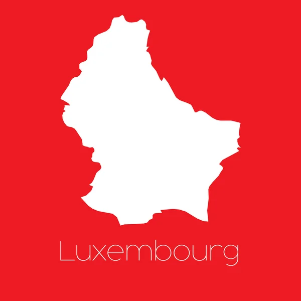 Mapa do país de Luxemburgo —  Vetores de Stock