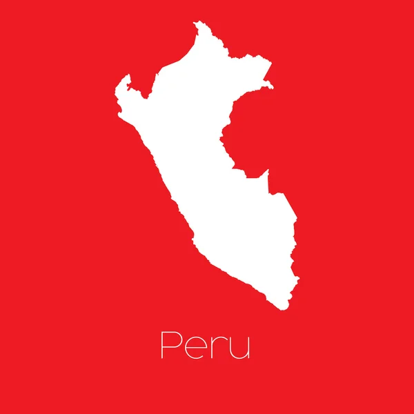 Kaart van het land van Peru — Stockvector