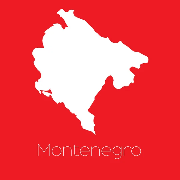 몬테네그로의 국가의 지도 — 스톡 벡터